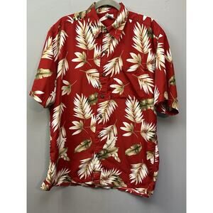 Premier International Hawaiian Shirt Mens‎ Medium Magnum PI Floral Tropical